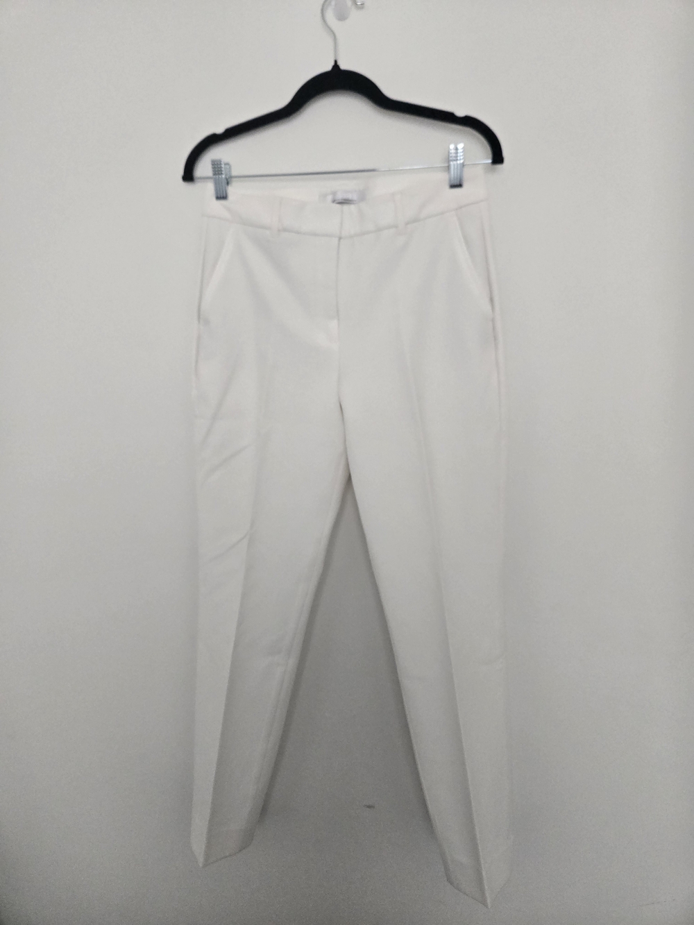 Women's Slim‎ Tailored Cream-White Trousers